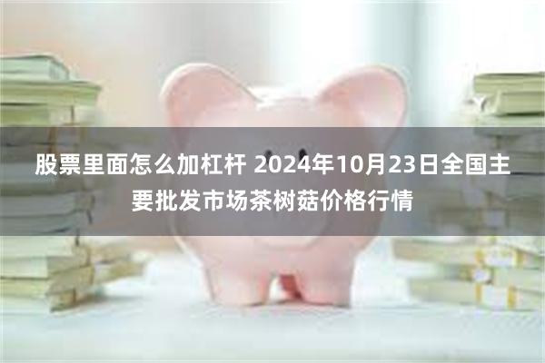 股票里面怎么加杠杆 2024年10月23日全国主要批发市场茶树菇价格行情