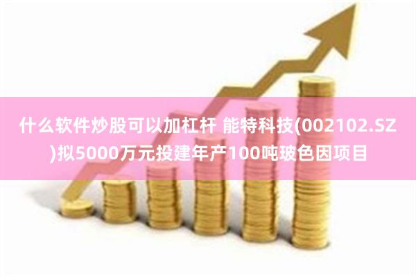 什么软件炒股可以加杠杆 能特科技(002102.SZ)拟5000万元投建年产100吨玻色因项目