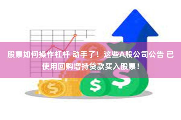 股票如何操作杠杆 动手了！这些A股公司公告 已使用回购增持贷款买入股票！