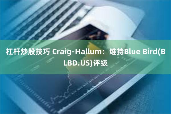 杠杆炒股技巧 Craig-Hallum：维持Blue Bird(BLBD.US)评级